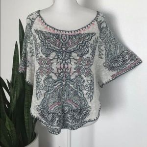 Free People, Boho, embroidered top